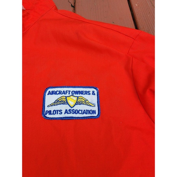 VTG Aircraft Owners & Pilots Association Jacket Sz L Men's Red Blue White Accent - Picture 5 of 10